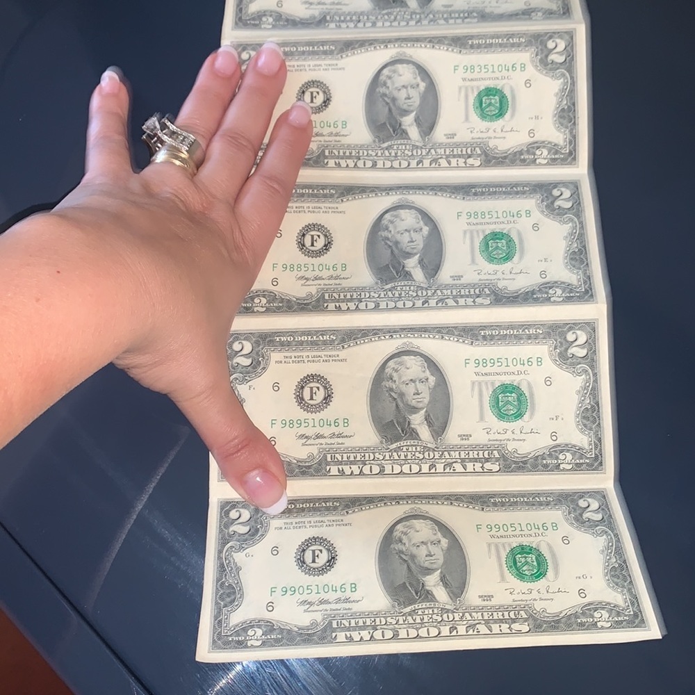 U.S. GOVERNMENT UNCUT SHEET TWO 2 DOLLAR - Picture 3 of 4